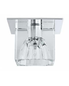 PAULMANN Quality line recessed luminaire set,Clear glass cube , square SET OF 3 H63 x W83 x D83 mm