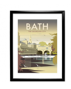 Bath, the Georgian City by Dave Thompson Framed Vintage Advertisement, 36cm H x 28cm W x 3cm D