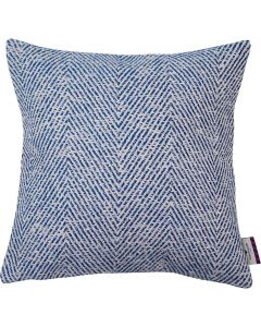 TOM TAILOR T-Indigo ZigZag Textured Cushion Cover Blue and Off White 40 x 40 cm
