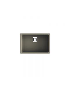 Poalgi 60 Soft Matte Undermount Kitchen Fiber Sink Single Bowl Concret Grey 65 × 45 × 20 cm