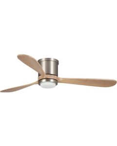Parrot Uncle Flush Mount 3 Reversible Blades Ceiling Fan With LED and Remote Control Silver 132cm