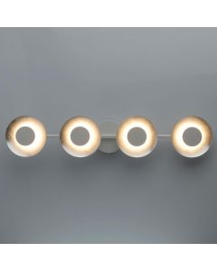 RegenBogen Ylang Hi-Tech 4-Light LED Ceiling Spotlight, Foil Silver and White