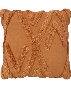 Furn Kamjo Filled Cushion Cotton Ginger Brown 50x50cm