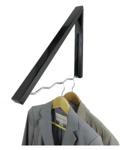 Aspect Wall Mounted Coat Hat Hanger, Steel Black 55 x 43 x 4.2 cm