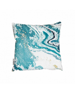 Andrew Lee Cushion Cover Marble White and Blue 45cm