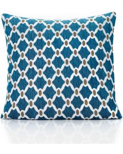 Berkeley Cushion Cover Geometic Chennile Teal Blue 45 x 45 cm