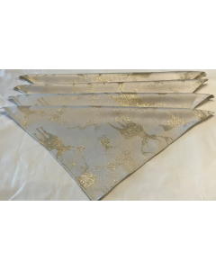 Christmas Story Milledgeville Christmas Stag Napkins, Gold - Set of 4