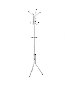 Home Vida Metal Tree Holder Coat Hat Stand Finished in Gloss 175 x 46 cm, White