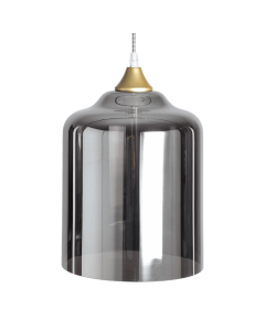 The Lighting Company Uniquity Wide Cylinder Glass Shade Silver Chrome