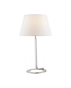 Dimond Table Lamp, Metallic Shade  White - 56cm H x 33cm W x 33cm D