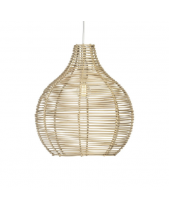 Oaks Lighting Wels Non-Electric Ceiling Lamp Shade Natural Rattan Beige 