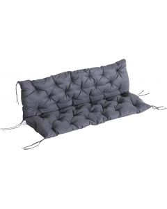 Outsunny Outdoor Garden Comfort Tufted 3 Seater Swing Chair Cushion Grey 